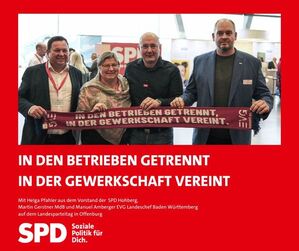 Martin Gerster, Helga Pfahler, Dirk Flacke und Manuel Amberger